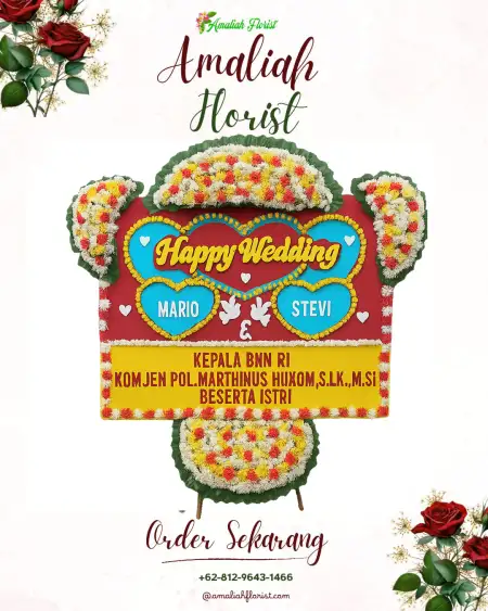 Papan Bunga Pernikahan Besar